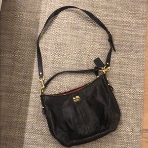 Coach handbag, black leather